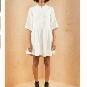 Ellery white texture dress